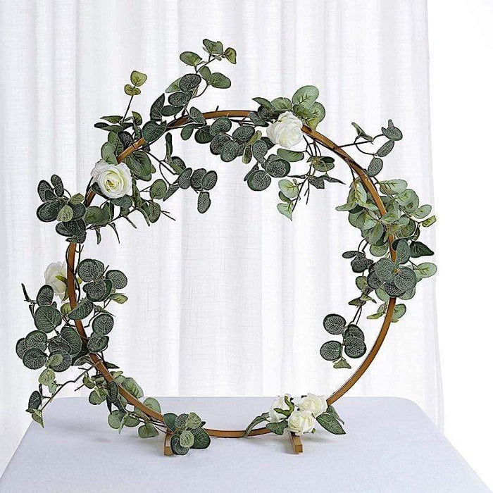 20" Round Metal Floral Hoop Standing Wreath Centerpiece Ring