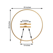 20" Round Metal Floral Hoop Standing Wreath Centerpiece Ring