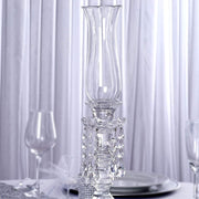 20" tall Crystal Glass Hurricane Taper Candle Holder - Clear CHDLR_GLAS_016