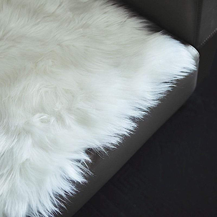 20"x20" Faux Fur Throw Sheepskin Rug Chair Cushion