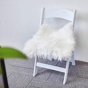 20"x20" Faux Fur Throw Sheepskin Rug Chair Cushion
