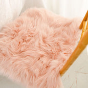 20"x20" Faux Fur Throw Sheepskin Rug Chair Cushion