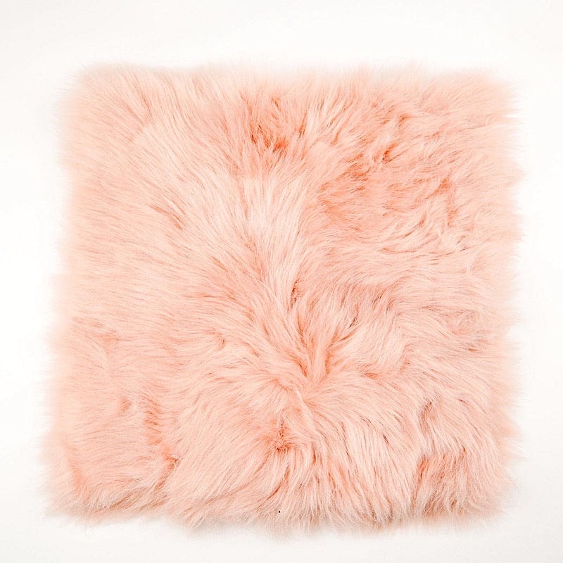 20"x20" Faux Fur Throw Sheepskin Rug Chair Cushion FURN_CUSHFUR01_080