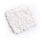 20"x20" Faux Fur Throw Sheepskin Rug Chair Cushion FURN_CUSHFUR01_WHT