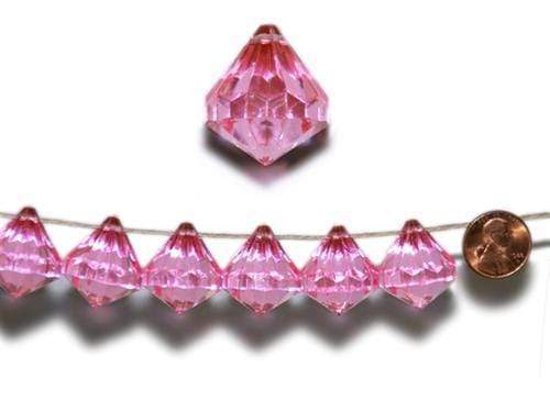 200+ Acrylic Crystal Like Raindrop Beads ACRY_LAN_PINK