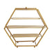21" tall 3 Tier Hexagon Metal Cupcake Holders Display Stand - Gold CAKE_STND_H01_21_GD