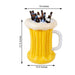 21" tall Inflatable Beer Mug Party Drinks Cooler - Yellow with White FLOAT_BEER_01