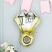 21" tall Large Diamond Wedding Ring Mylar Foil Balloon - Gold and White BLOON_FOL0011_21