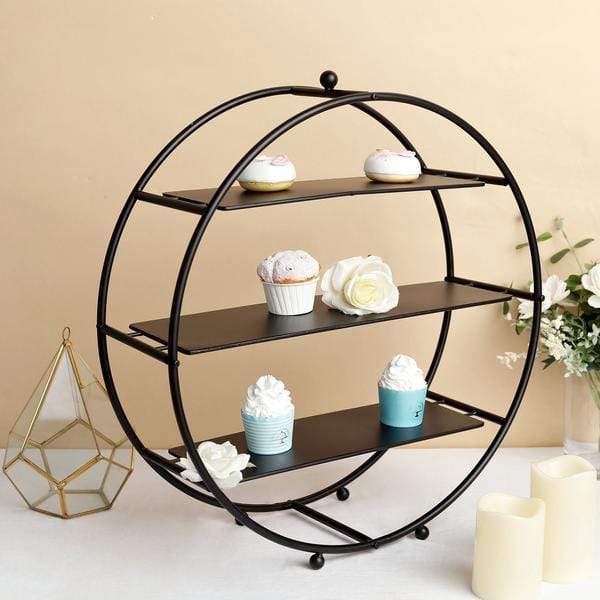 21" tall Round Metal Wheel Cupcake Holders Display Stand