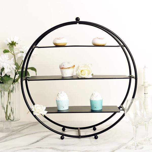 21" tall Round Metal Wheel Cupcake Holders Display Stand