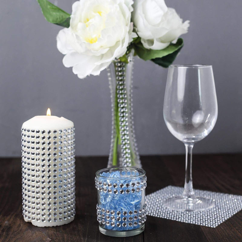 21" x 11" Adhesive Diamond Label Sheet DIA_ST920_SILV