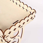 22" Rectangular 3 Tier Laser Cut Wood Cupcake Dessert Stand - Natural CAKE_WOD012_NAT