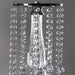 22" tall Wedding Centerpiece with Faux Crystals - Silver CHDLR_022_SILV
