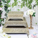 22" x 22" Square Floral Embossed Wedding Cake Stand