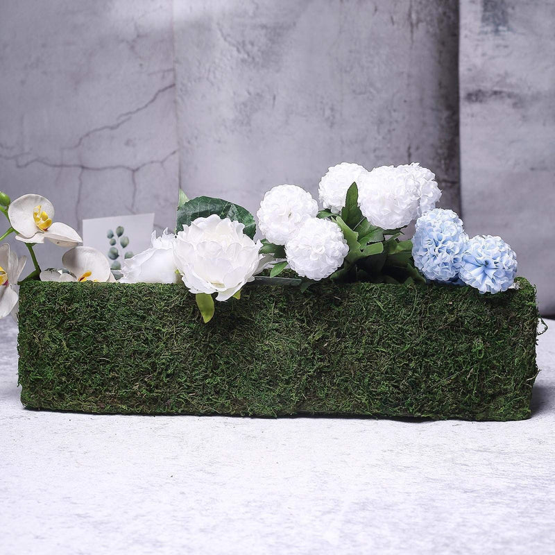 23.5" long Natural Moss Rectangular Planter Box - Green MOSS_PLNT_021_GRN