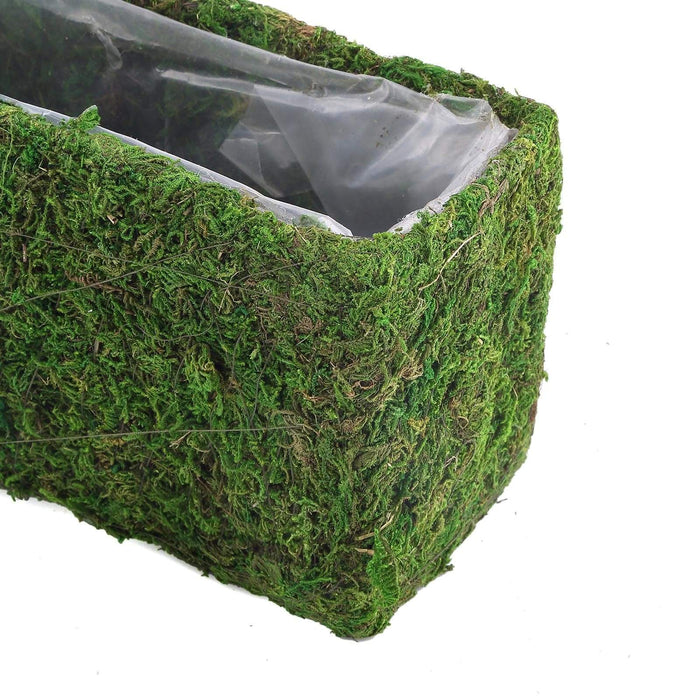 23.5" long Natural Moss Rectangular Planter Box - Green MOSS_PLNT_021_GRN