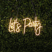 23" Let's Party Neon Sign LED Backdrop Hanging Wall Decor Lights - Warm White LED_NEOSIGN01_PRTY_CLR