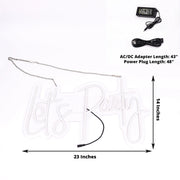 23" Let's Party Neon Sign LED Backdrop Hanging Wall Decor Lights - Warm White LED_NEOSIGN01_PRTY_CLR
