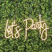 23" Let's Party Neon Sign LED Backdrop Hanging Wall Decor Lights - Warm White LED_NEOSIGN01_PRTY_CLR
