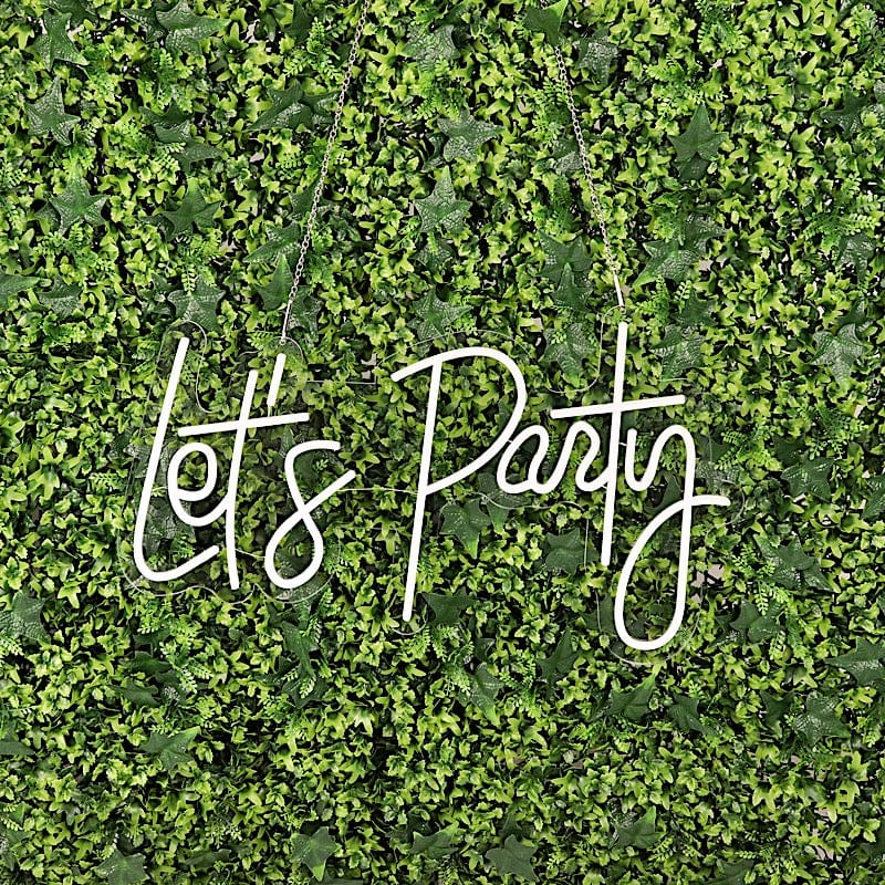 23" Let's Party Neon Sign LED Backdrop Hanging Wall Decor Lights - Warm White LED_NEOSIGN01_PRTY_CLR