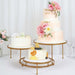 23" Round 3 Tier Metal Cake Dessert Stand with Acrylic Plates - Gold and Clear CHDLR_CAKE15_GOLD
