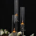 23" tall 3 Arm Crystal Glass Round Candelabra Taper Candle Holder - Clear CHDLR_CAND_030R_3_CLR