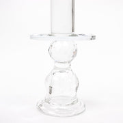 23" tall 3 Arm Crystal Glass Round Candelabra Taper Candle Holder - Clear CHDLR_CAND_030R_3_CLR