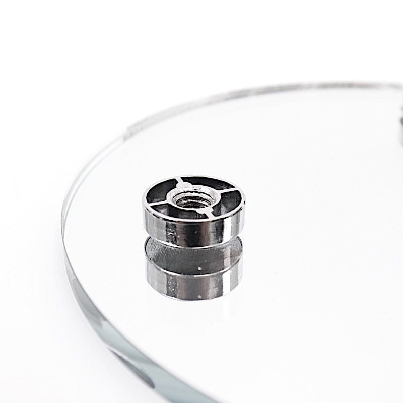 23" tall 3 Arm Crystal Glass Round Candelabra Taper Candle Holder - Clear CHDLR_CAND_030R_3_CLR