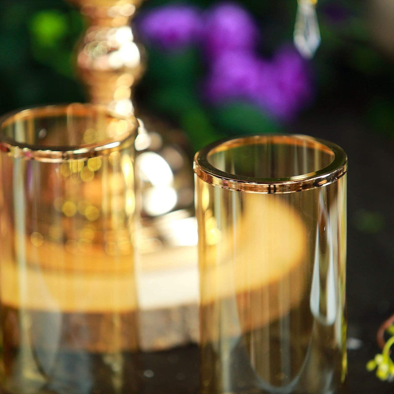 23" tall Candelabra Candle Holder Centerpiece for 3 Candles - Gold CHDLR_CAND_019_GOLD