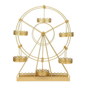 23" tall Rotating Ferris Wheel Metal Cupcake Holders Stand - Gold CAKE_STND_WHEL_GD