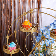 23" tall Rotating Ferris Wheel Metal Cupcake Holders Stand - Gold CAKE_STND_WHEL_GD