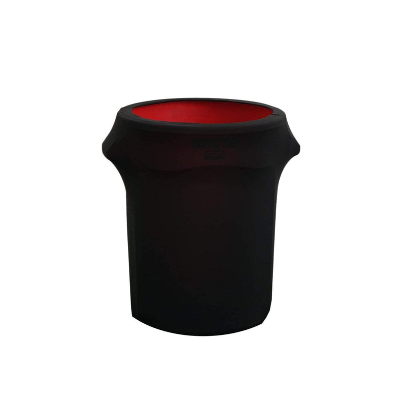 24-40 Gallons Spandex Stretch Round Trash Bin Cover - Black TAB_SPX_TRSB01_BLK