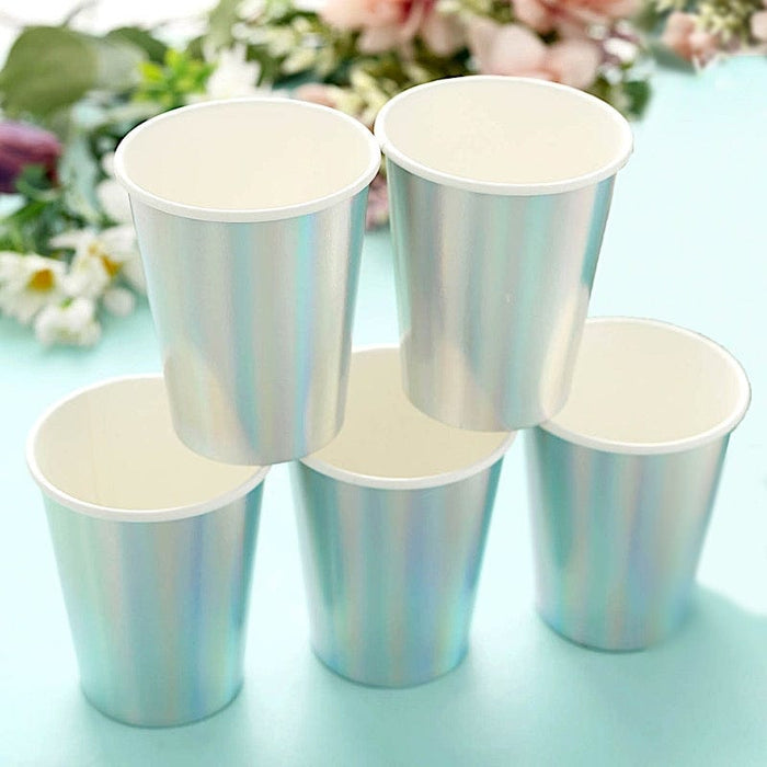 24 9 oz Metallic All Purpose Paper Cups - Disposable Tableware