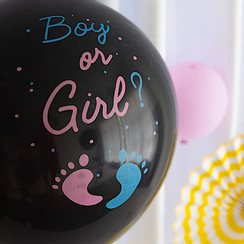 24" Boy or Girl Round Pop Kit Latex Balloons with Confetti