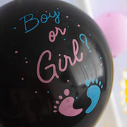 24" Boy or Girl Round Pop Kit Latex Balloons with Confetti