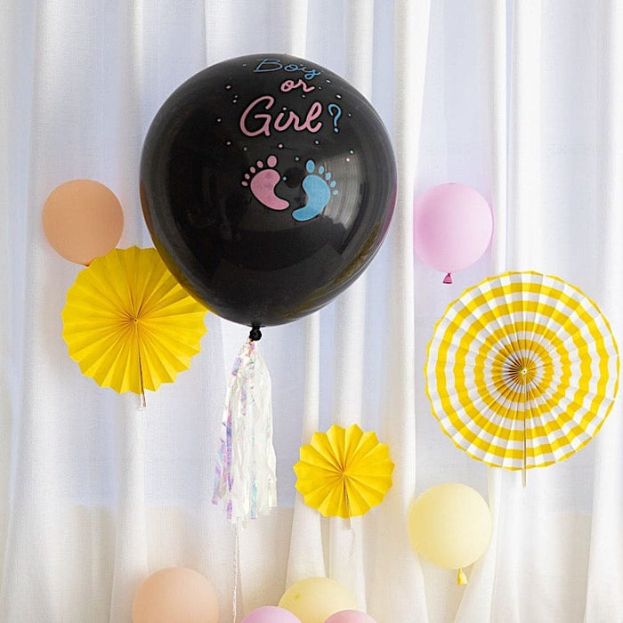 24" Boy or Girl Round Pop Kit Latex Balloons with Confetti