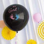 24" Boy or Girl Round Pop Kit Latex Balloons with Confetti