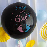 24" Boy or Girl Round Pop Kit Latex Balloons with Confetti BLOON_CONF02_BABY_BLUE