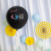 24" Boy or Girl Round Pop Kit Latex Balloons with Confetti BLOON_CONF02_BABY_BLUE