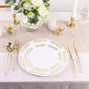 24 Clear Plastic Cutlery with Gold Glittered Handle - Disposable Tableware