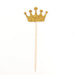 24 Glittered 5" Royal Crown Cake Toppers - Gold CAKE_TOP_013_CRWN_GOLD