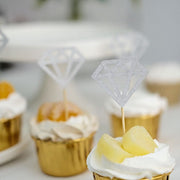 24 Glittered Diamond Ring Cake Toppers - Silver CAKE_TOP_013_DIA_SILV