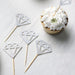 24 Glittered Diamond Ring Cake Toppers - Silver CAKE_TOP_013_DIA_SILV