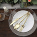 24 Glittered Plastic Cutlery with Roman Column Handle - Disposable Tableware
