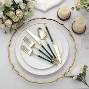 24 Glittered Plastic Cutlery with Roman Column Handle - Disposable Tableware