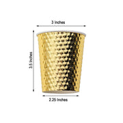 24 Gold 9 oz Metallic Honeycomb All Purpose Paper Cups - Disposable Tableware DSP_PCUP_005_9_GOLD