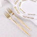 24 Gold 9" Plastic Forks with Glittered Handle - Disposable Tableware DSP_YF0013_9_GOLD