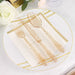 24 Gold Glittered Clear Heavy Duty Plastic Cutlery - Disposable Tableware DSP_YY0014_8_GOLD