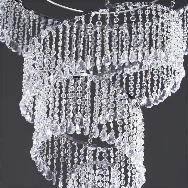 24" long x 18" wide Chandelier with Faux Crystal Beads CHDLR_009