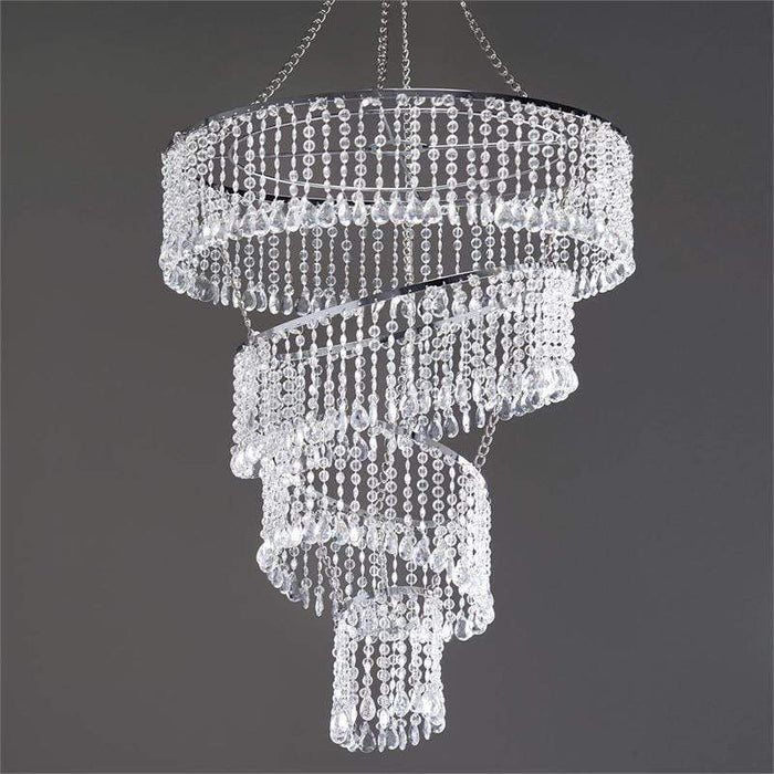 24" long x 18" wide Chandelier with Faux Crystal Beads CHDLR_009